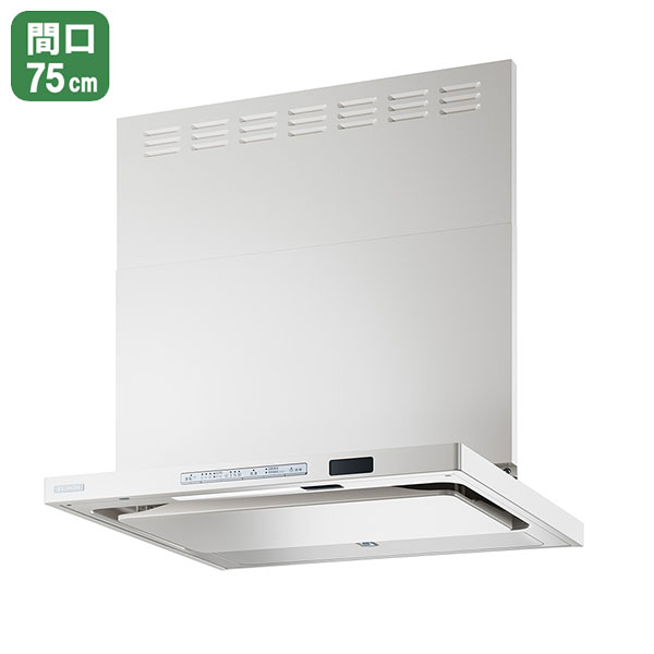 【TAG-REC-AP751FW】リンナイ レンジフード TAGシリーズ クリーンフード （ノンフィルター・スリム型） 75cm幅 フロストホワイト 【Rinnai】