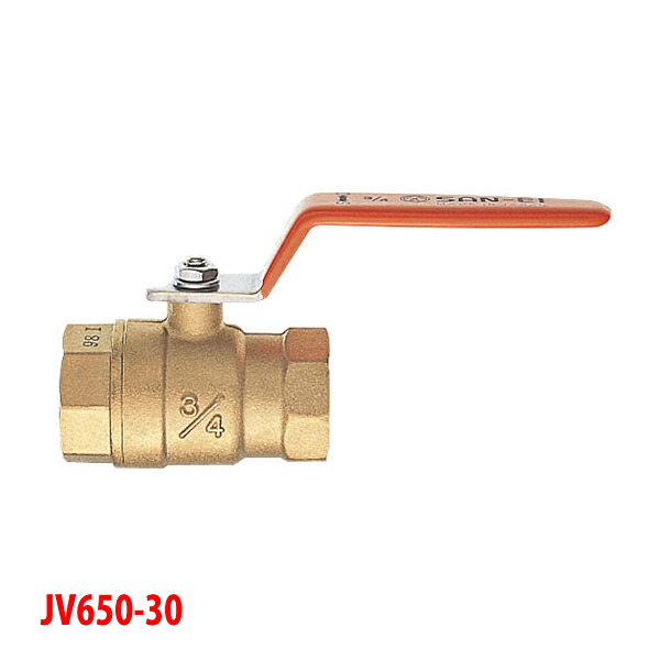 【JV650-30】三栄 ボールバルブ POS付商品 Ｔ型 SANEI