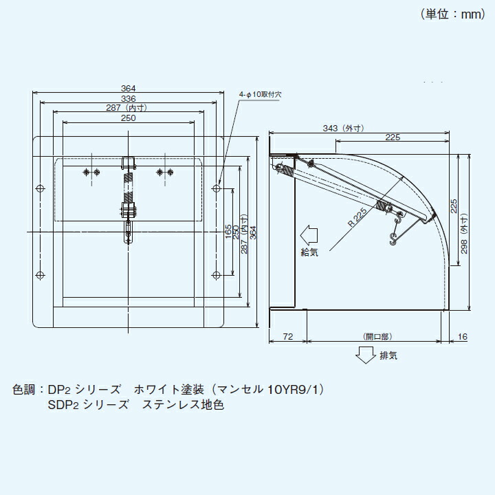 日本限定 東芝 TOSHIBA 産業用換気扇用別売部品 ウェザーカバー ad