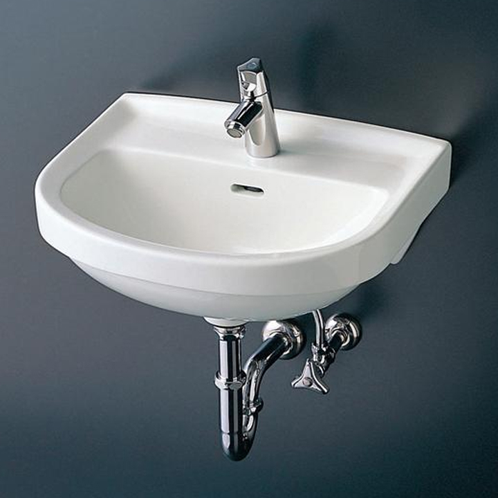 並行輸入品] TOTO 手洗器 LSE50BS 壁掛手洗器角型 自動水栓セット Sトラップ 床給水 床排水 
