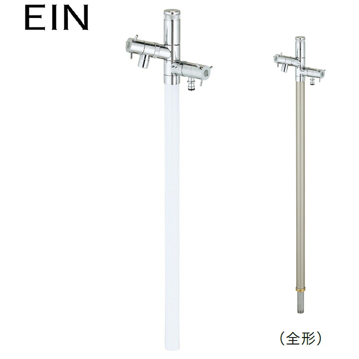 ユニソン ウォーターシリーズ ウォータースタンド 立水栓 エインスタンド PAT.(日本水道協会認定品) 不凍機能なしタイプ 立水栓 2口 左右仕様 L1000 ホワイト UNISON|住宅設備機器の小松屋