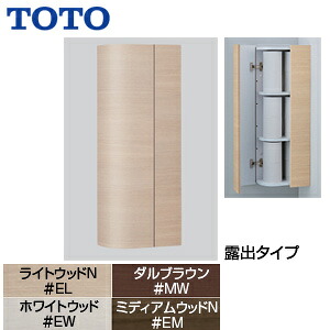 TOTO コーナー収納キャビネット ワイドタイプ 露出タイプ 木質製 UGW301YS|住設店