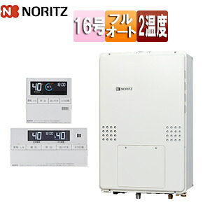 ノーリツ 熱源機 浴室・台所リモコンセット 2温度 熱動弁外付 2-1 暖房能力14.0kW PS扉内設置型 上方排気 延長可能 フルオート 16号 15A 都市ガス GTH-1654AWD-H-BL-13A+RC-J112E｜住設店