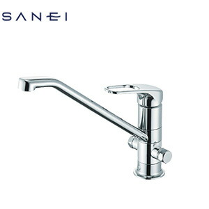 SANEI キッチン用蛇口 台 シングルレバー混合水栓 分岐口付 泡沫 スパウト258mm 一般地 K87112ETJV-13