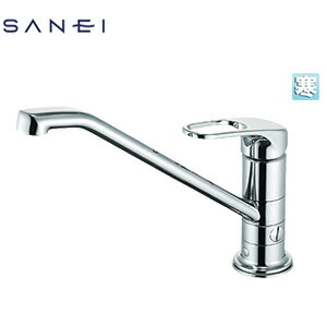 SANEI キッチン用蛇口 台 シングルレバー混合水栓 分岐口付 泡沫 スパウト258mm 寒冷地 K87111EBTJK-13