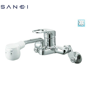 SANEI キッチン用蛇口 壁 シングルレバー混合水栓 スパウト197mm 寒冷地 K27CMK-W|住設店