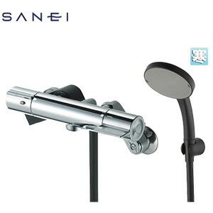 SANEI 浴室用蛇口 壁 シャワー専用 サーモスタット混合水栓 スパウトなし 寒冷地 SK18CK-S5-N