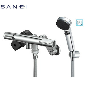 SANEI 風呂場用水道の栓 壁 風呂桶・洗い場兼用 サーモスタット付シャワー2階建てバス組みあわせる水栓 手元取り替えっこ 冷ややかさ地 SK1811CTK-N