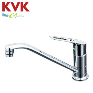 KVK キッチン用蛇口 台 シングルレバー混合水栓 泡沫 取付穴兼用 eレバー スパウト262mm 一般地 KM5011UTMEC