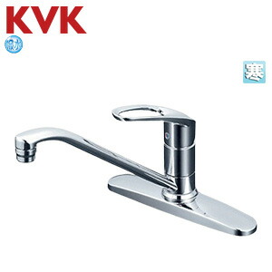 KVK キッチン用蛇口 台 シングルレバー混合水栓 泡沫 スパウト262mm 撥水 寒冷地 KM5091ZTHS