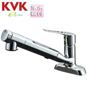 KVK キッチン用蛇口 台 シングルレバー混合水栓 浄水カートリッジ付属 eレバー 泡沫 湯水芯102mm 一般地 KM5081TECJS|住設店