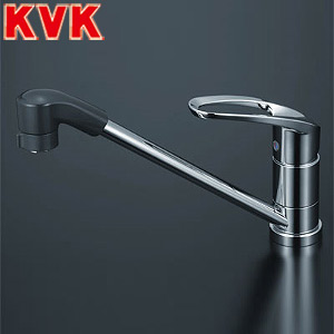 KVK キッチン用蛇口 台 シングルレバー混合水栓 流し台用 NSFシャワー 首振りシャワーヘッド 一般地 KM5011TF