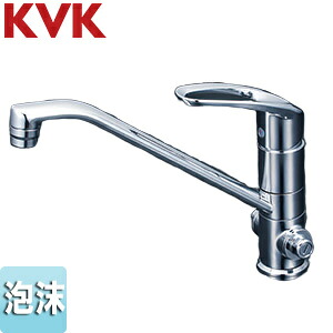 KVK キッチン用蛇口 台 シングルレバー式混合栓 止水栓付 泡沫 eレバー 一般地 KM5151T｜住設店