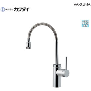 カクダイ キッチン用蛇口 VARUNA 台 シングルレバー混合水栓 シャワー付 一般地寒冷地共用 117-139｜住設店