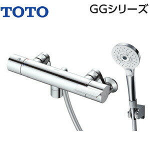 TOTO 風呂場用水道の栓 GG続きもの 壁 洗い場専用 サーモスタット付シャワー2階建てバス組みあわせる水栓 コンフォートウエーブ3モードミスト(めっき) 押し並べて地 TBV03458J