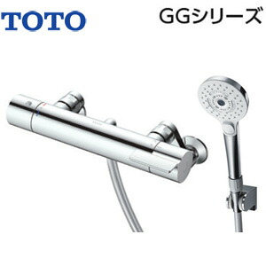 TOTO 風呂場用水道の栓 GG続きもの 壁 シャワー専用 サーモスタット組みあわせる水栓 コンフォートウエーブ3モードミスト(めっき) スパウトなし 押し並べて地 TBV03459J