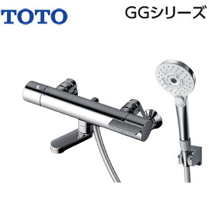 TOTO 風呂場用水道の栓 GG続きもの 壁 風呂桶・洗い場兼用 サーモスタット付シャワー2階建てバス組みあわせる水栓 コンフォートウエーブ3モードミスト(めっき) スパウト70粍 押し並べて地 TBV03457J