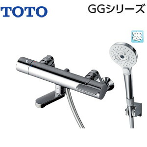 TOTO 風呂場用水道の栓 GG続きもの 壁 風呂桶・洗い場兼用 サーモスタット付シャワー2階建てバス組みあわせる水栓 コンフォートウエーブ3モードミスト(めっき) スパウト70粍 冷ややかさ地 TBV03457Z