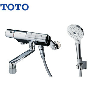 TOTO 浴室用蛇口 壁 洗い場専用 サーモスタット付シャワーバス混合水栓 タッチスイッチ水栓 コンフォートウエーブ3モードミスト(めっき) スパウト170mm 一般地 TMN40TY7|住設店