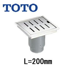 TOTO 浴室排水ユニット ステンレス 非防水層タイプ 縦引きトラップ 200角タイル用 長さ200タイプ 浴室部材 YTB200DR