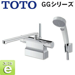 TOTO 風呂場用水道の栓 GG続きもの 台 サーモスタット組みあわせる水栓 取り替え兼用 コンフォートウエーブクリックシャワー(脂) スパウト300粍 変数投球式 押し並べて地 TBV03424J1