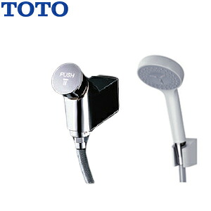 TOTO 浴室用蛇口 壁 シャワー専用 パブリック 横水栓 自閉式 コンフォートウエーブシャワー(樹脂) スパウトなし 一般地 TMF19Y1