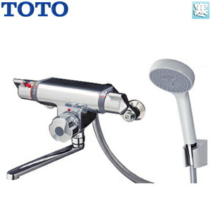 TOTO 浴室用蛇口 壁 浴槽・洗い場兼用 サーモスタット付シャワーバス混合水栓 定量止水 コンフォートウエーブシャワー(樹脂) スパウト170mm 寒冷地 TMF47Y1Z