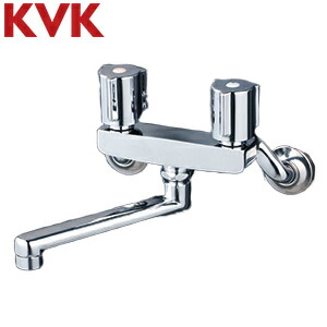 KVK 浴室用蛇口 壁 2ハンドル混合水栓 170mmパイプ付 一般地 KM140EXN 10,931円