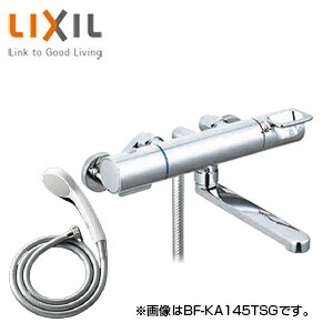 LIXIL 浴室用蛇口 クロマーレS 壁 浴槽・洗い場兼用 サーモスタット付シャワーバス混合水栓 エコフルシャワー 吐水口300mm 一般地 BF-KA145TSG(300)