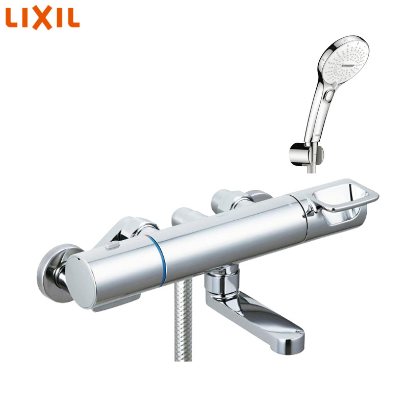 LIXIL 浴室用蛇口 クロマーレS 壁 洗い場専用 サーモスタット付シャワーバス混合水栓 SPA U スイッチ付 めっき 吐水口90mm 一般地 BF-KA147TSRM
