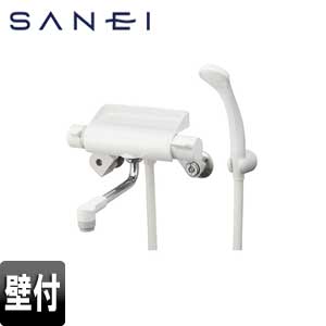 SANEI 風呂場用水道の栓 ラクナーレ 壁 配管あり・なし兼用 サーモシャワー組みあわせる栓 スパウト170粍 押し並べて地 SK1821D-13