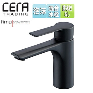 CERA 洗面用蛇口 フィーマ社 マスト 台 シングルレバー混合水栓 スパウト123mm 吐水口高さ94mm 泡沫 引棒なし マットブラック 一般地 FM31311R-NS｜住設店