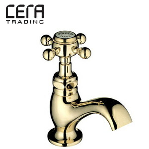 CERA 洗面用水道の栓 オリュス社 ジュリア 台 単水栓 立水栓 スパウト90粍 吐水口高さ53粍 金管楽器 原則として地 HR1231-PB