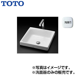 TOTO 洗面器単品 ベッセル式 角形 400×400 ホワイト LS715#NW1