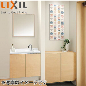 LIXIL ●洗面化粧台セット エスタ 間口750mm 高さ1800mm コンポタイプ(ボウル一体) 扉タイプ 自動水栓 クリエペール 側板白色 一般地 NSV1N-75W5Y-AM-set1|住設店