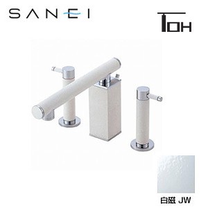 SANEI ●洗面用蛇口 TOHシリーズ 台 シングルワンホール洗面混合水栓 白磁 一般地 K55300P-JW-13