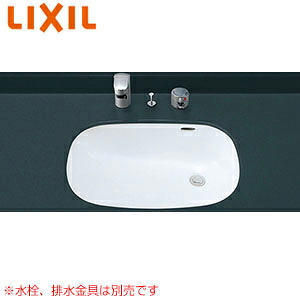 LIXIL 洗面器単品 アンダーカウンター式 楕円形 L-2297