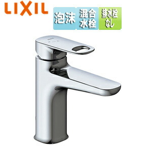 LIXIL 洗面用蛇口 デュアラ 台 エコハンドル シングルレバー混合水栓 排水栓なし 泡沫 一般地 クロム LF-YD340SYC|住設店