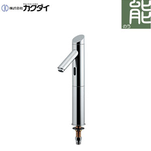 カクダイ 洗面用水道の栓 台 自動小銃水栓 単水栓 検出器水栓 蓄電池 スパウト112粍 吐水口高さ224粍 トール 原則として地 713-372