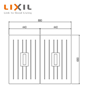 LIXIL ふろふた 組みふた 2枚組 690mm×440mm アイボリー ポリエックBL認定品 浴槽部材 TWB-90|住設店