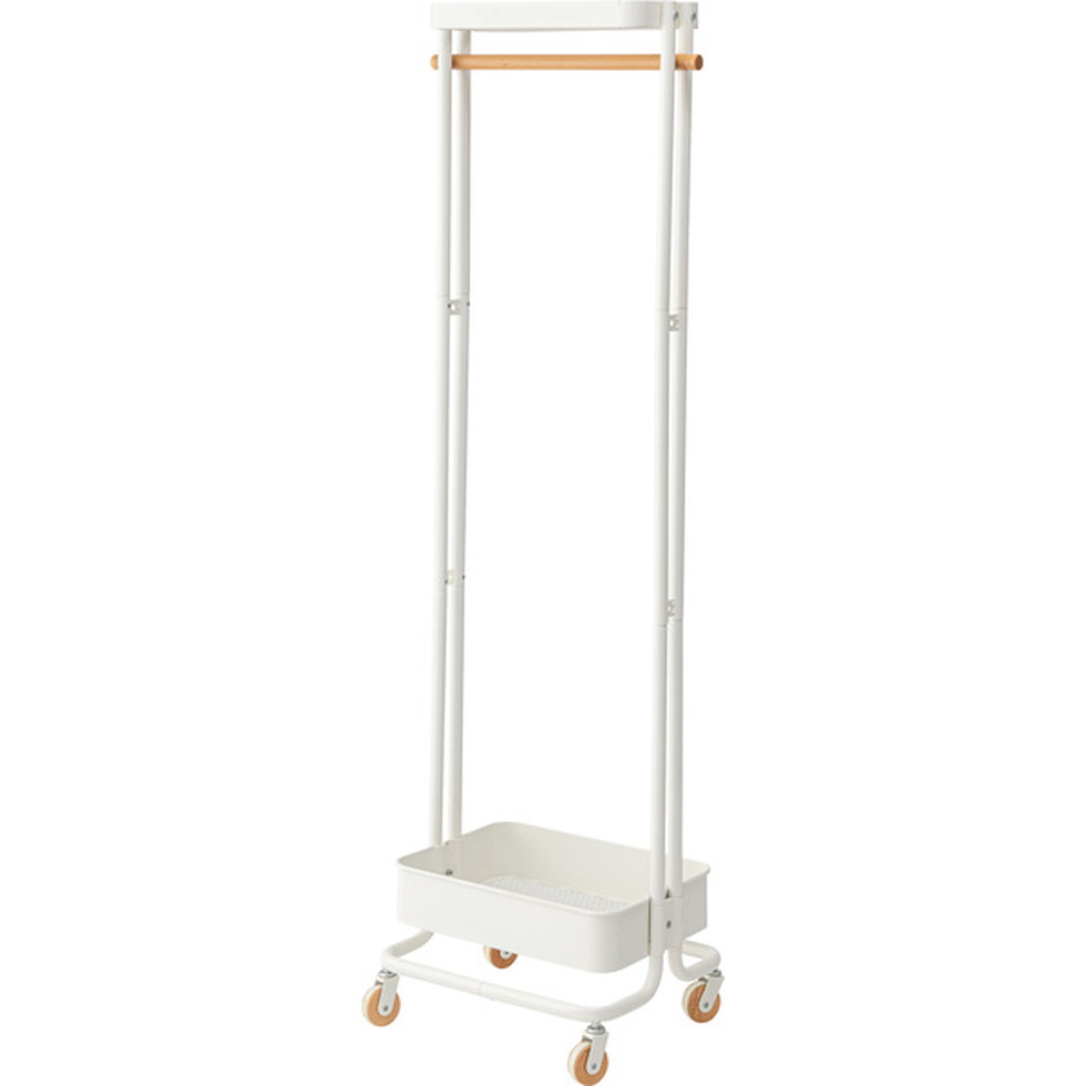 東谷[PW-55WH]ハンガー手押し車 収納家具-インテリア・寝具・収納-キッチンカウンター・カウンターワゴン