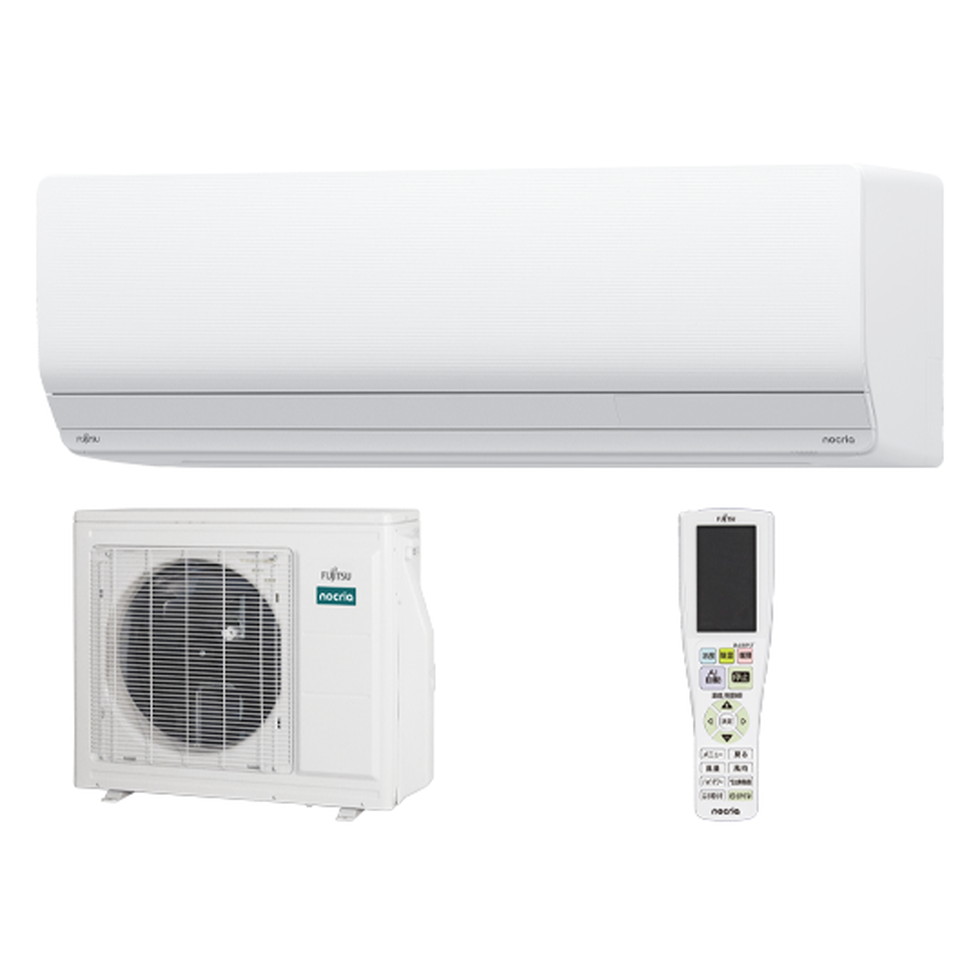 富士通ゼネラルルームエアコン[AS-ZN255S-W]ｎｏｃｒｉａノクリア　室内機・室外機・リモコンセット　ＺＮシリーズ　８畳用