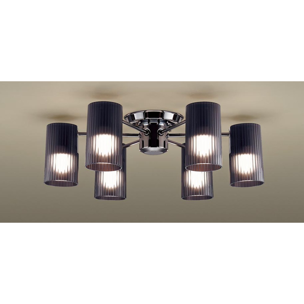 パナソニック[LGB57672]天井直付型　LED（電球色）　シャンデリア　U-ライト方式　LED電球交換型　白熱電球60形6灯器具相当