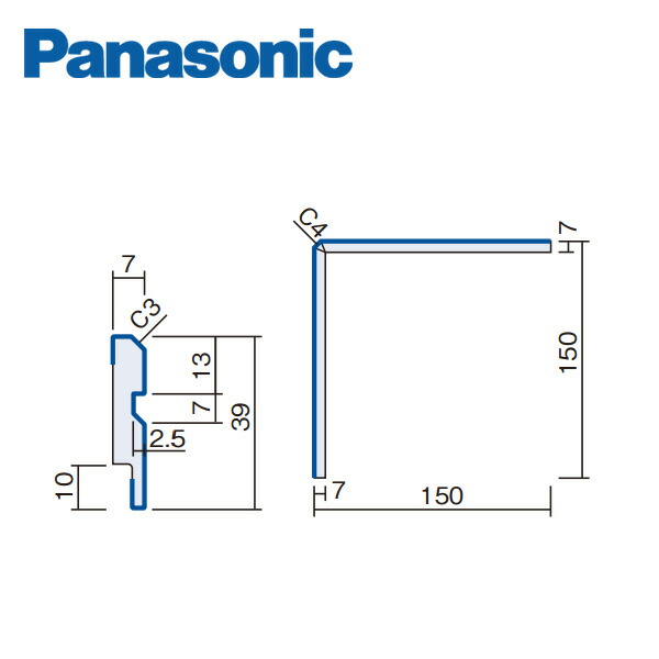 【楽天市場】パナソニック 腰壁パネル4mm厚用 出隅コーナー材 幅木用 1個入 QTE21D Panasonic : 住建本舗