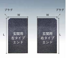 アサヒ特販 融雪マット 玄関用 エンド(端末)AMH-E85150(右）W850×L1500×t17 390W
