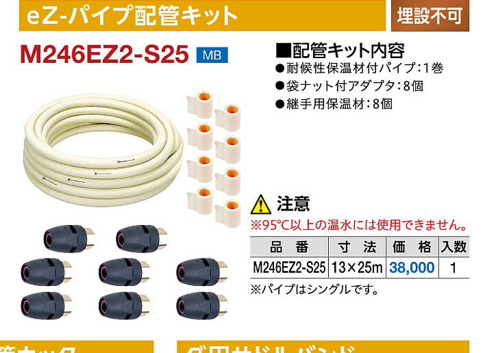 ミヤコ eZ-配管配管工業一揃いの道具 M246EZ2-S25 13×25M