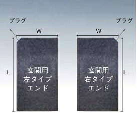 アサヒ特販 融雪マット 玄関用 エンド(端末)AMH-E60100(右）W600×L1000×t17 180W