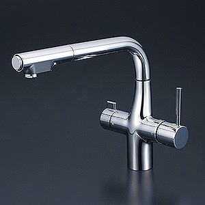 【送料無料】KVK KM6121EC 浄水器付シングルレバー式シャワー付混合栓 [センサー付] [水栓本体のみ] ■｜住器プラザ