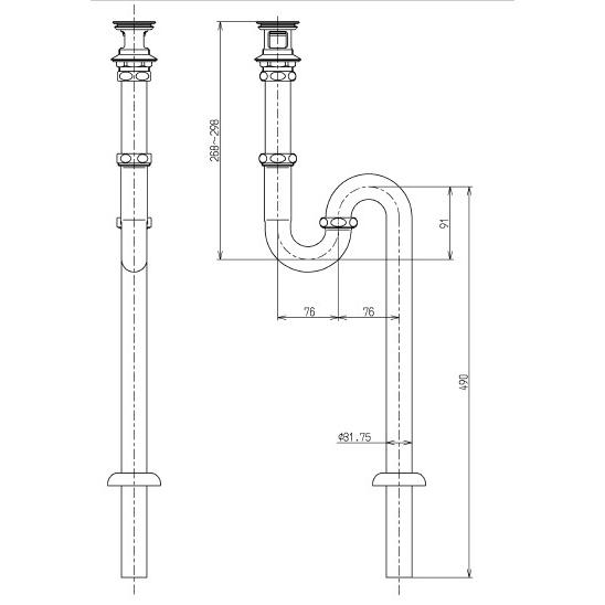 楽天市場】◇【あす楽平日14時まで】TOTO T22BS 排水金具（２５ｍｍ 