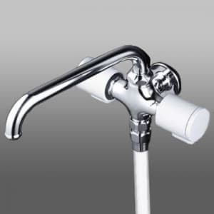 KVK K18YF ハンドシャワー付水栓■シャワー専用タイプ(パイプ吐水付)■固定コマ仕様 ■寒冷地用は逆止弁なし ■